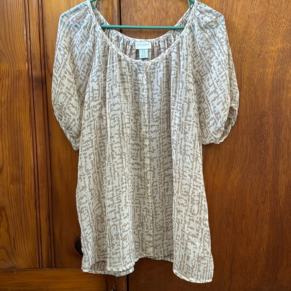Motherhood Maternity Sheer Button-Up